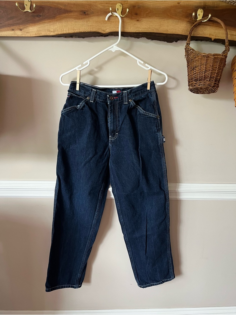 Y2K 90s Vintage Tommy Hilfiger Carpenter Jeans Womens 27 boys 16